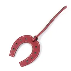 HERMES エルメス ホースシュー チャーム オレンジ グレー 極美品☆ エルメス チャーム ホースシュー レザー / SV925 | 東京銀座の