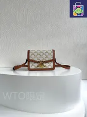 【今日特価】CELINE セリーヌ トリオンフ 紡織カンヴァス × 小牛皮 ショルダーバッグ 国内送料無料！お得な価格で在庫あり！-WTO輸入1