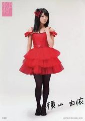 [중고] 포스터 (여성) 포스터 컬렉션 요코야마 유이 (빨간 드레스 / 전신) [이치 반 쿠지 AKB48 ~ 크리스마스 선물 ~] 구매자 특전