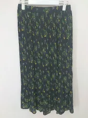 ◇ ROPE PICNIC ウエストゴム 花柄 ロング ギャザー スカート サイズ38 ブラック イエロー マルチ レディース  【中古】 【1206230003845】