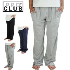 プロクラブ PRO CLUB メンズ パンツ【クリックポスト対応可】175ニットパジャマパンツ ルームパンツ ヘザーグレー ネイビー 黒 紺 灰色 ルームウェア リラックス ストレートのサムネイル