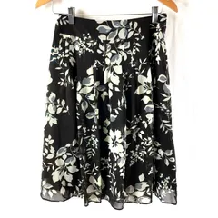 アリスバーリー Aylebury スカート 花柄 ファスナー 裏地付き 日本製 東京スタイル ブラウン 11サイズ 2025091100390