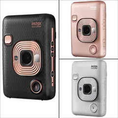 【3色在庫あり】FUJIFILM/フジフイルム イブリッドインスタントカメラ instax mini LiPlay INSMINIHM1 ストーンホワイト/エレガントブラック/ブラッシュゴールド