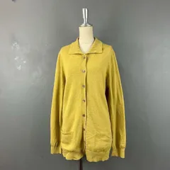 日本製 MARGARET HOWELL Cashmere/Wool Cardigan マーガレットハウエル 長袖 ニット カーディガン セーター ウール/カシミヤ マスタード レディース F