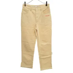 OFF-WHITE (オフホワイト) slit-detail high-rise jeans OWYA034F21DEN003 スリット ディティール ハイライズ ジーンズ アイボリー レディースのサムネイル