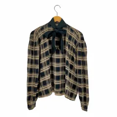 ヴァレンティノ Valentino シルク リボンデザイン チェック柄ブラウス レディース  4のサムネイル