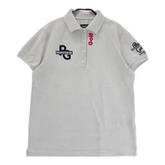 サイズ：2 PEARLY GATES パーリーゲイツ  袖刺繍 半袖ポロシャツ  グレー系 [240101530332] ゴルフウェア レディース ストスト