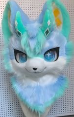 着ぐるみヘッド 猫全頭　ケモノ マスク コスプレ コスチューム kigurumi 着ぐるみヘッド 猫 紺 全頭ヘッド ケモノ マスク ファースーツ
