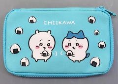 [중고] 잡화 치이카와&하치와레(블루 / 주먹밥) 슬림 파우치 [치이카와 뭔가 작고 귀여운 녀석 × 시마무라]