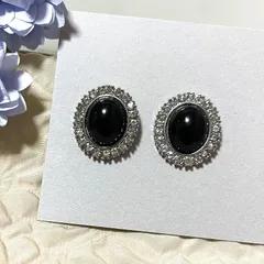 チタン　ポスト　オーバルパール　ピアス　ブラック　つけっぱなし