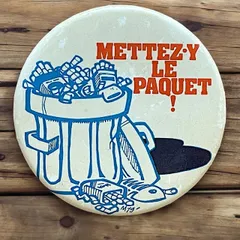 缶バッジ ゴミ箱 ネタ イラスト ビンテージ アンティーク 50s ~ 60s 70s 80s 90s 00s 小物 アクセサリー 古着 vintage USA アメリカ ユーロ 仕入れ ロック アメカジ  p20/のサムネイル