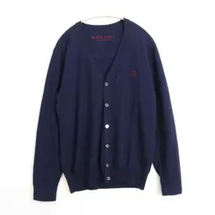 【中古B】BLACK LABEL CRESTBRIDGE ブラックレーベルクレストブリッジ 2 M メンズ カーディガン ウール 袖ボタン 51N05-204-28 紺 中古B 古着