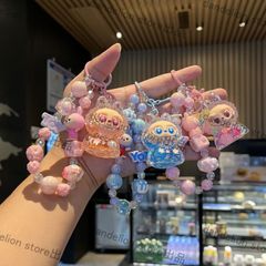 キーホルダー　ラブブLabu　かわいい　透明アクリル　めいぐるみ　海外限定　新品未使用　4カラー選択可能