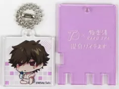 【中古】キーホルダー スマイル(SD/湯上り) トレーディング銭湯錠風キーホルダー 「White Tails【ワイテルズ】×極楽湯・RAKU SPA 温泉、ワイテます。」