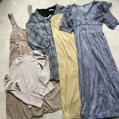 【まとめ売り】GRL グレイル ワンピース ジャンパースカート レディースLサイズ 5点セット