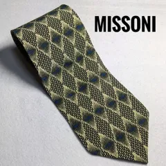 2:ネクタイ Missoni 約9.3㎝ ネイビー地、オフホワイト柄 A 561★