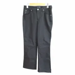 アルマーニ ジーンズ ARMANI JEANS タグ付 コンフォートフィット COMFORT FIT フレアパンツ スラックス ジップフライ 黒 ブラック 29 約S 1117 ■GY09のサムネイル