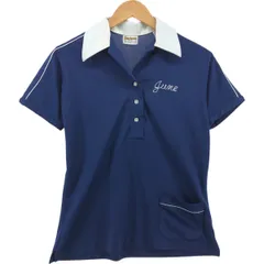 King Louie ネイビー ポロシャツ USA製ML ポリ幅52丈69