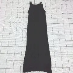 ◇ Θ select MOCA セレクト モカ ニット ロング丈 キャミ ワンピース サイズM ブラック系 レディース E  【1509100070122】