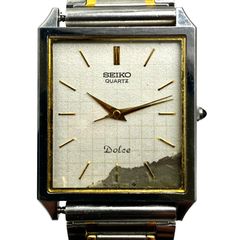 SEIKO DOLCE アイボリー文字盤 時計、電池交換済 セイコー SEIKO Dolce ドルチェ ラウンドフェイス クォーツ