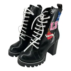 Louis Vuitton　レディース　ブーツ　ブラック　ロゴ　サイズ表記36