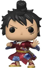 アニメ フィギュア Funko Pop! Animation 921 ルフィ太郎 ONE PIECE Metallic Special Edition ワノ国編 赤い着物 青模様 木製 並行輸入品