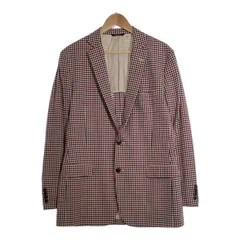 Brooks Brothers ブルックスブラザーズ ウール チェック柄 2B テーラードジャケット レッド ネーム入り Size 42R