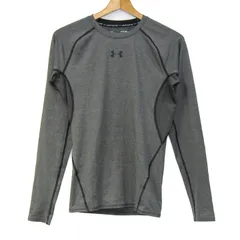 アンダーアーマー 長袖 ヒートギア インナーウエア スポーツウエア トップス メンズ MDサイズ グレー UNDER ARMOUR 【中古】