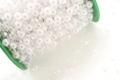 (3m)パールシャワー 白 ホワイト 多用途 パーツ 手芸材料 ピアス ネックレス イヤリング 部品 基礎パーツ ハンドメイド アクセサリーパーツ 基本 材料 資材