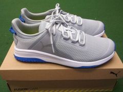 値下げ！！新品 PUMA FUSION FORM Fusion Grip 377527 グレー/ローヤル ゴルフシューズ スパイクレス プーマ