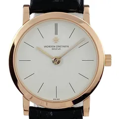 【在庫一掃】 ヴァシュロン・コンスタンタン VACHERON CONSTANTIN パトリモニー 27093/1 腕時計 PG レザー クォーツ ホワイト レディース 【中古】のサムネイル