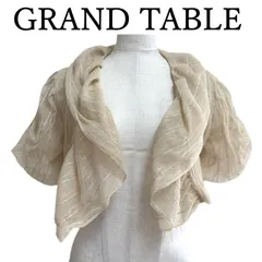 グランターブル　ヤマダヤ　ドレス用ボレロ　レースボレロ　ケープ　半袖ブラウス　ショート丈　ベージュラメ　9号