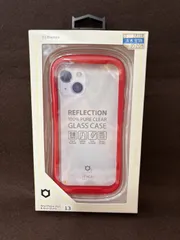 iFace iphone 13 レッド Hamee REFLECTIOM 100% PURE CLEAR GLASS CASE　新品　未使用　即配達