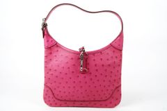 【美品】HERMES エルメス トリム24 オーストリッチ □H刻印 ピンク ハンド ショルダーバッグ 肩掛け【SM90】
