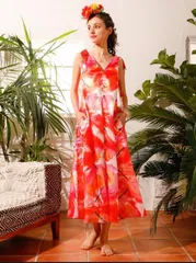 メゾンドシャンティ　カラフルなデザイン ロングコート メゾンドシャンティカラフルなデザイン ロングコート