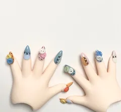 ドール用ボタンデザインネイルチップ