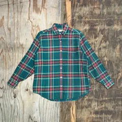 L.L,Bean エルエルビーン USA製 チェック 長袖 シャツ フランネル ネルシャツ 80s 90s 古着 VINTAGE メンズ MH38