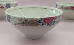 小鉢　直径約12cm　5個セット　Shibata CHINA　和食器　平安シリーズ　草花　野菊柄　柴田陶器　昭和レトロ　鍋料理の取分けにも