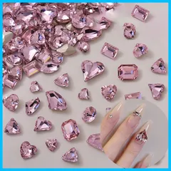 【特価商品】50個セット ネイルパーツ ストーン ピンク 30個 2種類 ネイルストーン ハート+20個 9種類 ネイルパーツ ネイルパーツ オーロラストーン ネイルパーツ アクリルストーン ネイルパーツ ストーン ネイル ガラスストーン ネイル クリスタル