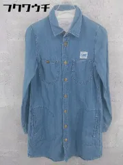 ◇ Lee リー 長袖 ミニ デニム シャツ ワンピース サイズS ブルー レディース 【中古】 【1101210008318】のサムネイル