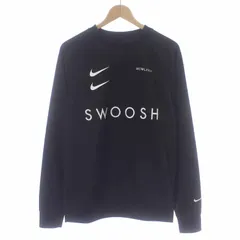 ナイキ NIKE トレーナー スウェット 長袖 ロゴプリント スポーツウェア S 黒 ブラック /AT13