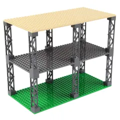 【新着商品】プレート クラシック 互換性 ブロック 16×32ポッチ 両面 基礎板 柱付き 板3枚 INIBUD 柱12本 セット