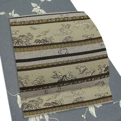 西陣織　大光株式会社謹製　袋帯　絹100% 未仕立て品 袋帯 西陣 未仕立て 黒系 西陣証紙番号 2362番 大光株式会社 3