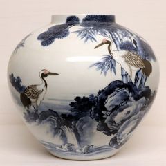 源山製 竹虎図の花瓶 九谷焼 - メルカリ