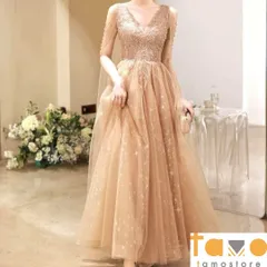 2024年　ビジュー 刺繍 ロング イブニングドレス レディース 韓国好きに 薄