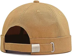 Laquest ラクエスト コットン100％ ロールキャップ つばなし フィッシャーマンキャップ( キャメル,  2XL)