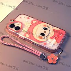 スマホケース　ラブブLabu　ストラップ付き　iPhone対応　アイフォンケース　iPhone16pro/16promax/15/14/13　可愛いケース　海外限定　新品未使用　2カラー選択可能