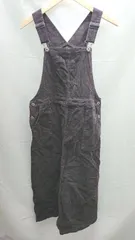 ◇ Samansa Mos2 blue コーデュロイ　肩調節　シンプル ノースリーブ ひざ丈 ワンピース サイズF パープル系 レディース E  【1303160008350】