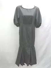 ◇ ⊂◎●未使用● Louere ルエレ 半袖 ロング ワンピース サイズS ブラック レディース E  【1502180062940】