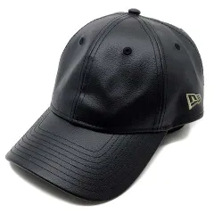 ニューエラ NEW ERA 9TWENTY Synthetic Leather シンセティックレザー キャップ ストラップバック 黒 ブラック ゴールド